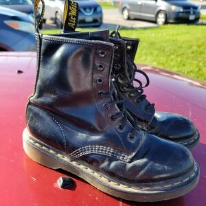 Vintage doc dr marten martens leather boots shoes women's size 7
